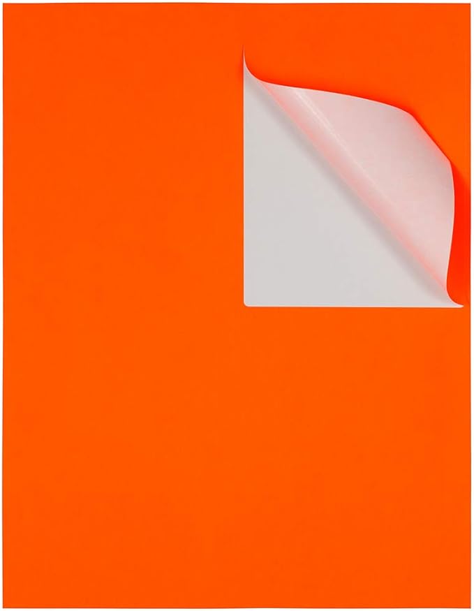 JAM PAPER Shipping Address Labels - 4 x 5 - Quarter Page/Extra Large - Neon Deep Red/Orange - 120/Pack