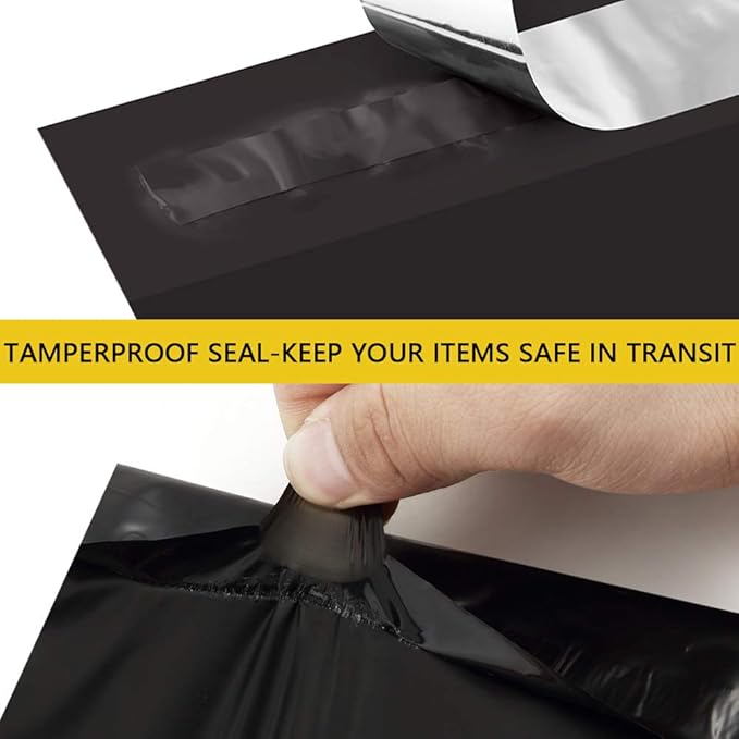 UCGOU Poly Mailers 19x24 Inch Black 50 Pack Extra Large Shipping Bags Strong Thick Mailing Envelopes Self Seal Adhesive Waterproof and Tear Proof Boutique Postal for Clothing Quilt and More