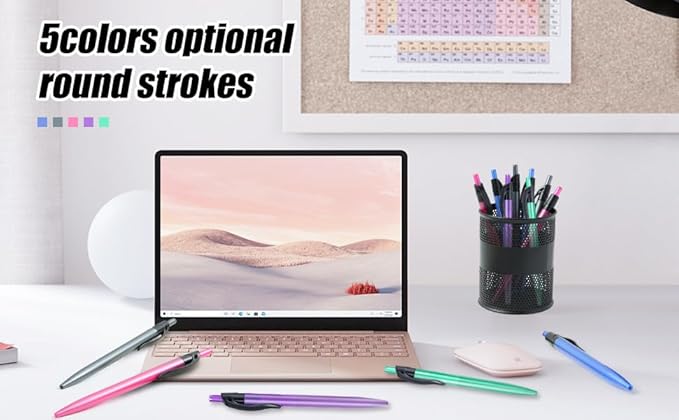 Yuxingrong Retractable Black Ballpoint Pen for Smooth Writing 1.0mm Medium Pack of 100, click pens with comfort grip, Idea for Journaling, Planner, Note Taking