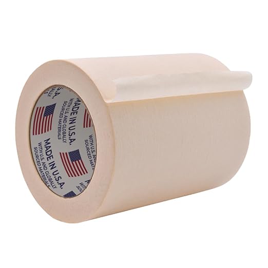 WOD MT5 Utility Grade Masking Tape, 12 inch x 60 yds. for Home or Office air-Dry Painting, Labeling, & Packing. Leaves no Residue
