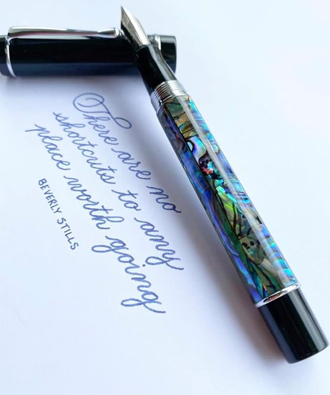 Conklin Duragraph Fountain Pen Abalone Nights - Stub Nib, Premium Writing Instrument for Calligraphy & Signatures