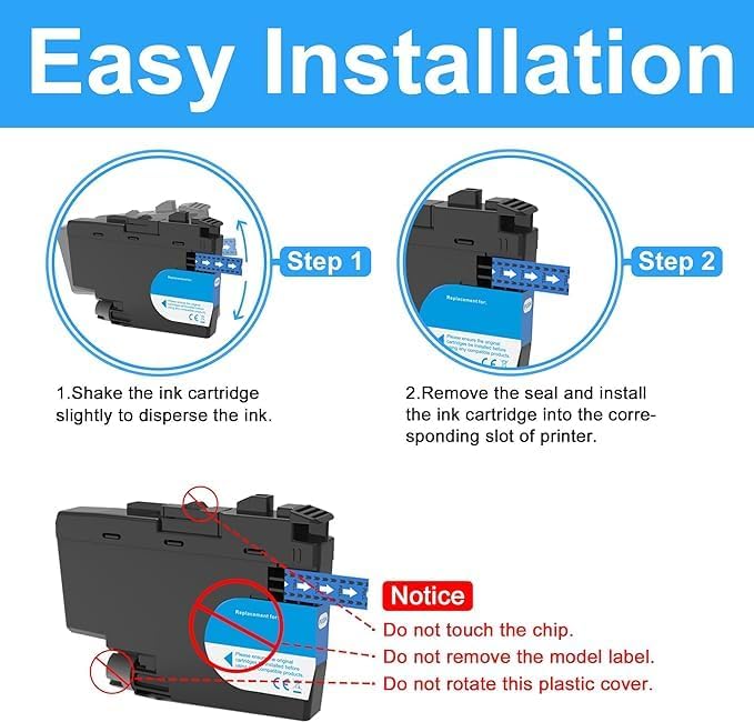 LCL Compatible LC406 LC406XLCS,LC406XLMS,LC406XLYS 3-Color High Yield Pigment Ink Cartridge Replacement for Brother MFC-J4335DW MFC-J4345DW MFC-J4535DW MFC-J5855DW MFC-J5955DW MFC-J6555DW MFC-J6955DW