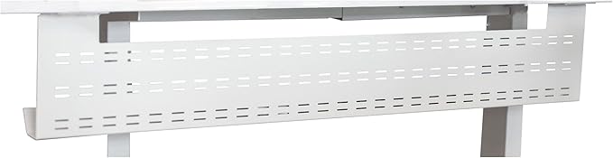 Stand Up Desk Store Under Desk Cable Management Tray Black Horizontal Computer Cord Raceway and Modesty Panel (White, 51")