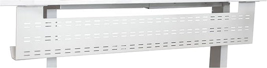 Stand Up Desk Store Under Desk Cable Management Tray Black Horizontal Computer Cord Raceway and Modesty Panel (White, 51")