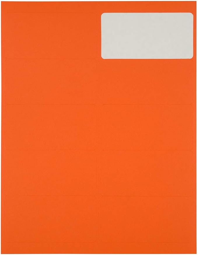 JAM PAPER Shipping Address Labels - Standard Mailing - 2 x 4 - Orange - 120/Pack