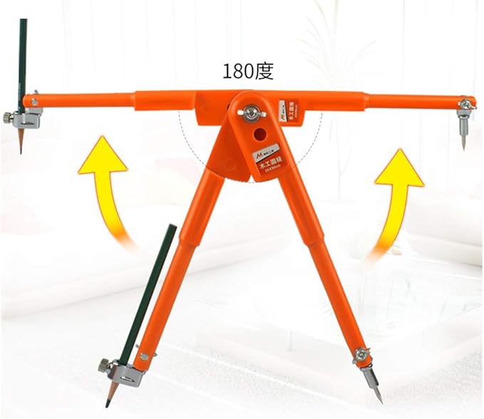 Professional Woodworking Compass Pencil Marking Compass Circle Maker Scriber Compass for Geometry (Large)