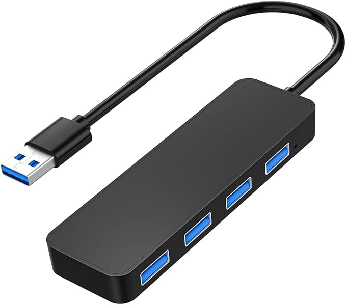 MaxLax 4 Port USB 3.0 Hub,USB Hub Splitter,Suitable for laptops Windows Linux,PC,Xbox, Flash Drives, Hard Drives, Consoles and Printers.