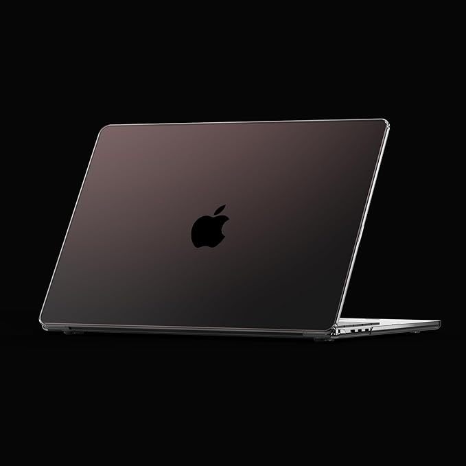 KEROM Black Clear Case for MacBook Air 13 inch 2025-2022 M4 M3 M2 A3240 A3113 A2681, Ultra Thin Plastic Hard Shell & Keyboard Cover for MacBook Air 13.6 inch Case M4 M3 M2, Crystal Clear Black