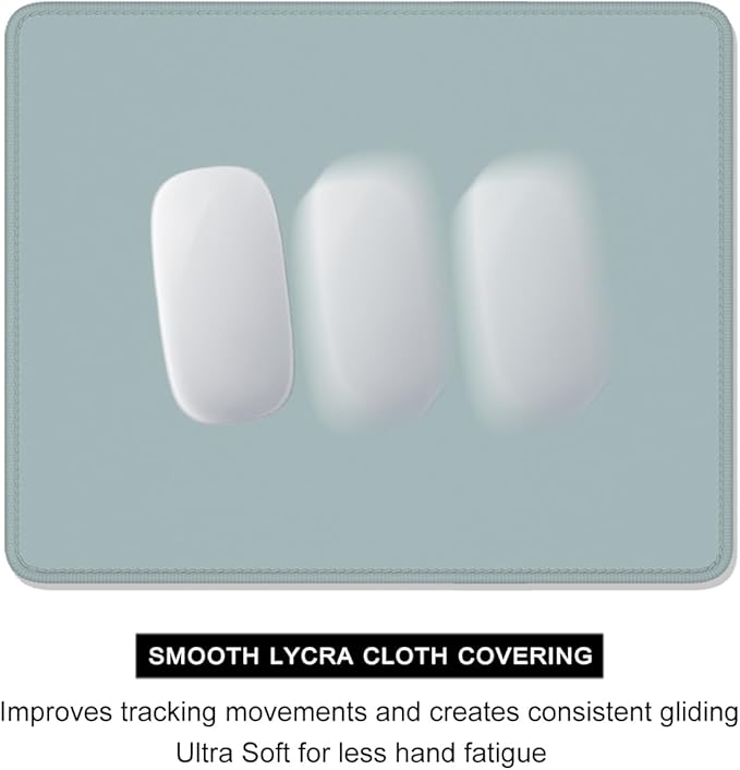 Auhoahsil Blue Mouse Pad, 12 x 10 Inch Square Mousepad, 3mm Thick Rubber Mouse Mat with Pretty Design, Premium-Textured Non-Slip for Gaming Work Office Wireless Mouse Men Women