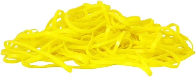 JAM PAPER Colorful Rubber Bands - Size 33 - Yellow Rubberbands - 100/Pack
