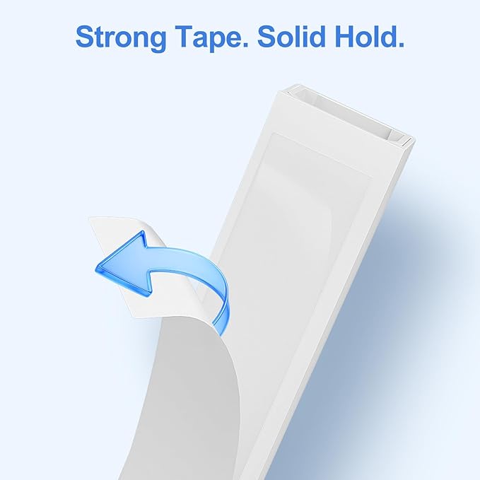 Yecaye Cord Hider, 113in One-Cord Cable Concealer, Cord Covers for Wires on Wall, Easy Install Cable Management Kit for 2 Small Wires, Cables Raceway Home Office, W0.59in H0.4in, White