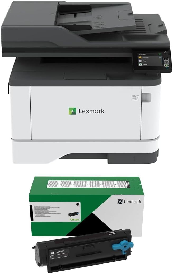 LEXMARK MX431adn Laser Multifunction Printer - Monochrome (29S0200) Bundle with 55B1000 Black 3K Yield Toner Cartridge