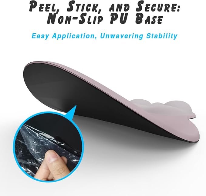 Ergonomic Mouse Pad with Wrist Rest Support&Gel Cushion for Desk; Cute Computer Decor Accessories for Women. Small Mousepad Mat Laptop Pads for Office&Home. Ergo Supplies & Aesthetic (04Onxy Black)