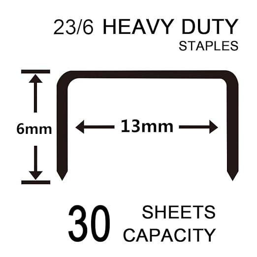 Rayson Heavy Duty Staples, Enhanced 1/4" Leg Length, 1/2" Width, 2000 Staples (30 Sheets)