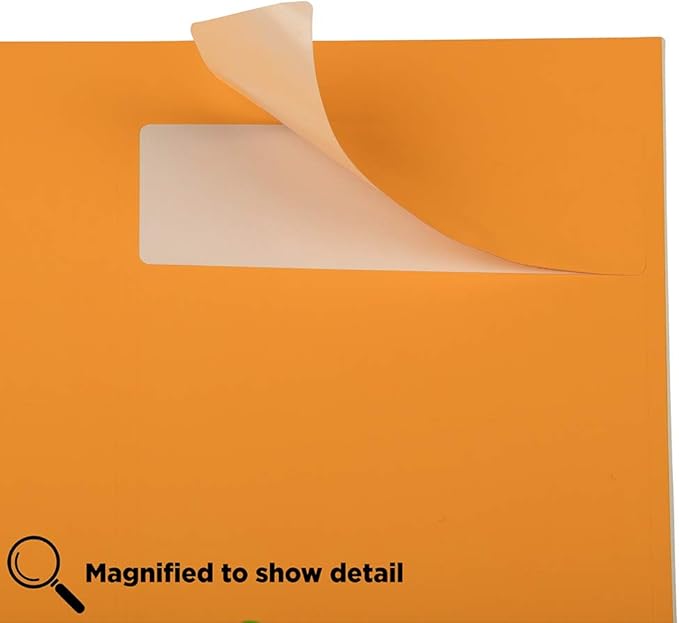 JAM PAPER Shipping Address Labels - Rectangular - 1 1/3 x 4 - Neon Orange - 126/pack