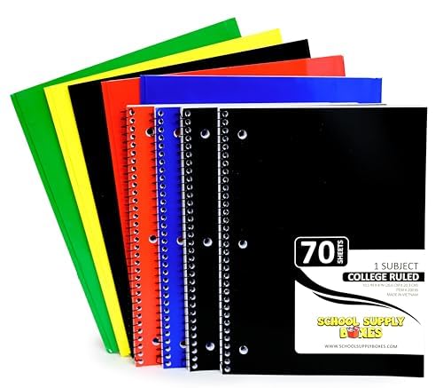 Secondary School Essentials Bundle | 1 Box - 51 Pieces per Box | School Supply Boxes - Back to School Essentials Includes Folders, Notebooks, 1" Binder, Mechanical Pencils, Index Cards, Highlighters, & Pens