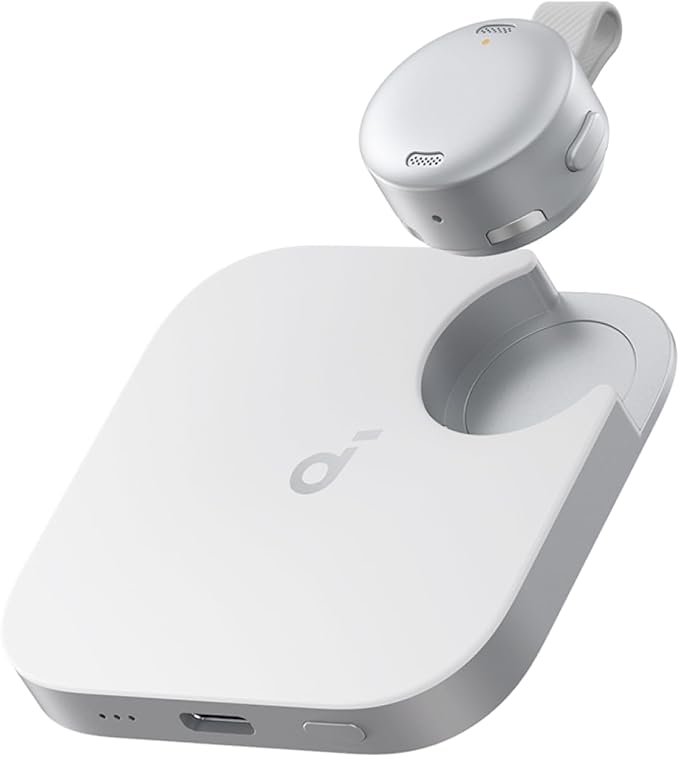 soundcore Work by Anker Portable AI Voice Recorder, AI Transcription & Summarization, 6-Month Pro at No Charge, Cross-Meeting Summary, Double-Tap to Mark, MFi Certified, Privacy Protection(White)