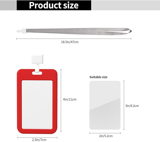 Custom Id Badge Holder Customizable Personalized Id Card with Photo Logo for Employee Work Office Staff Name Tag