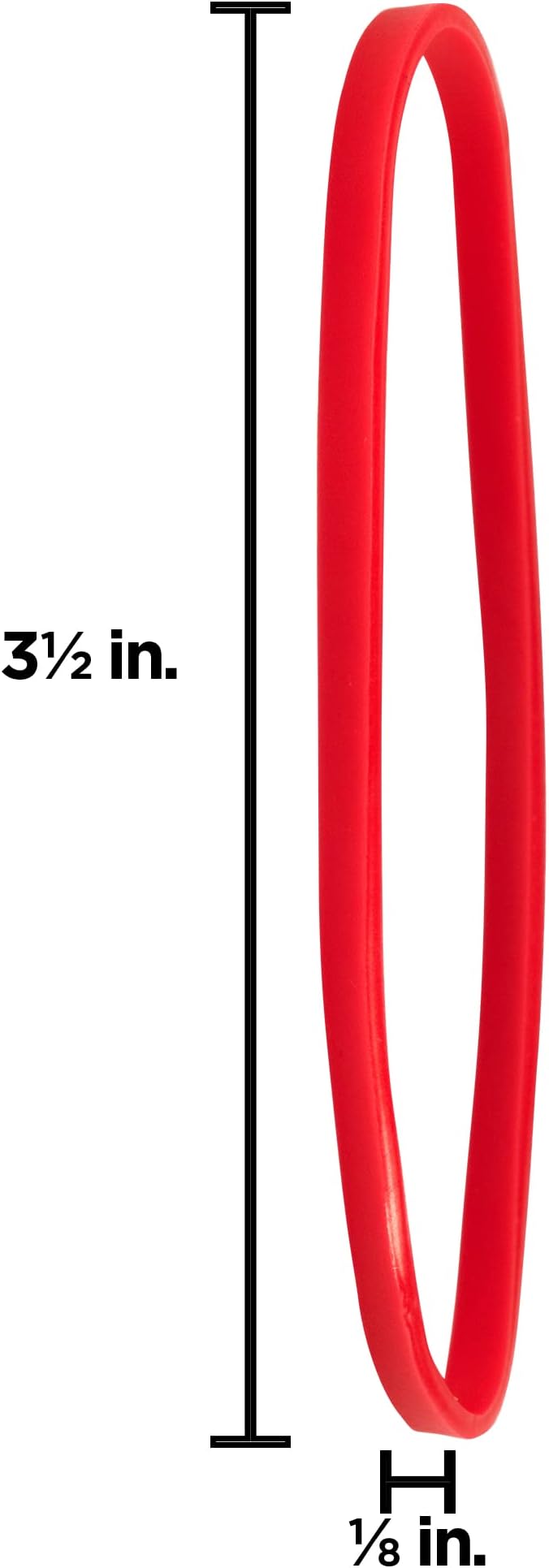 JAM PAPER Colorful Rubber Bands - Size 33 - Red Rubberbands - 100/Pack