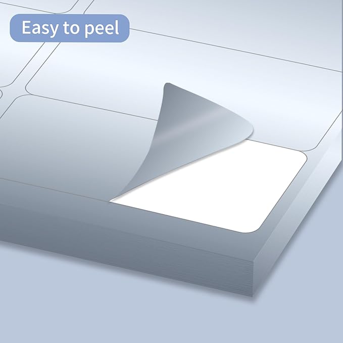 STARLIBOO Shipping Labels Stickers, 2"×4" Printable Silver Mailing Labels for Laser/Inkjet Printing- Matte Silver, Permanent Adhesive Sticker