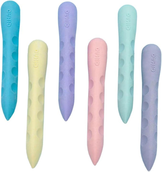 Colorful Erasers 3 Pack Pencil Erasers Grippable Erasers for Kids Bulk for Students School Supplies Office Prize Gifts(Colorful Holes Small)