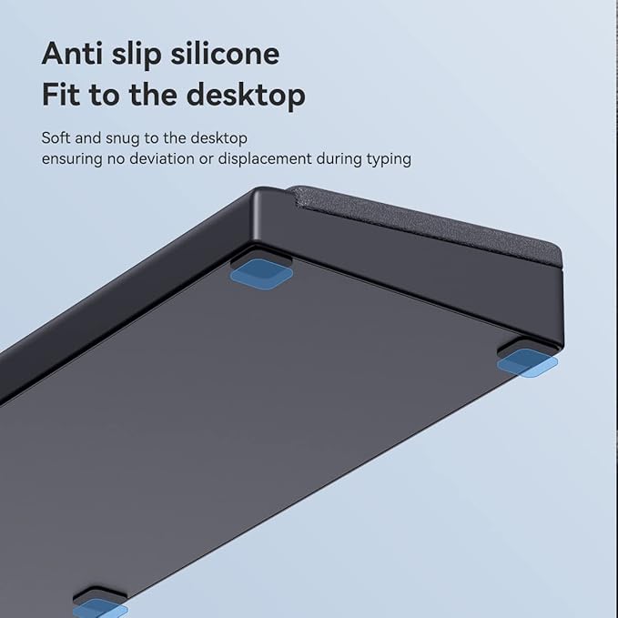 Hagibis Keyboard Wrist Rest Pad Support with Desktop Partition Storage Case, Ergonomic Soft Memory Foam, Anti-Slip Rubber Base for Computer Keyboard, Laptop, Office, Home (Black)