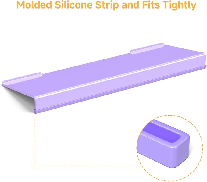 Ergonomic Computer Keyboard Stand - 17 Inch Purple Acrylic Keyboard Riser for Desk Tilted Keyboard Holder Tray with Non-Slip Strip for Home Office Easy Typing & Working