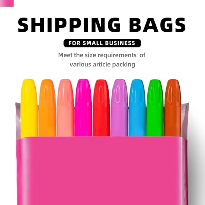 POLYSELLS 1000 pcs 6x9 Inches Pink Poly Mailers Shipping Envelopes, Strong Adhesive Sealing, Waterproof, and Tear-resistant Postal Mailing Bags for Clothing, Books, and Accessories