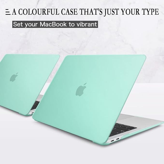 CISSOOK Green Case for MacBook Pro 13 inch Case 2020 Release A2251 A2289 A2338 M1 Model with Keyboard Cover Screen Protector for MacBook Pro 13 inches with Touch Bar, C-Matte Green, A2251/A2289/A2338