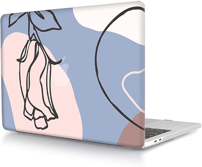 Case Compatible with MacBook Air 11 Inch Model A1370 & A1465, 2 in 1 Matte Plastic Laptop Hard Shell Snap on Case Bundle with Keyboard Cover for Mac Air 11,6" - Simple Flower