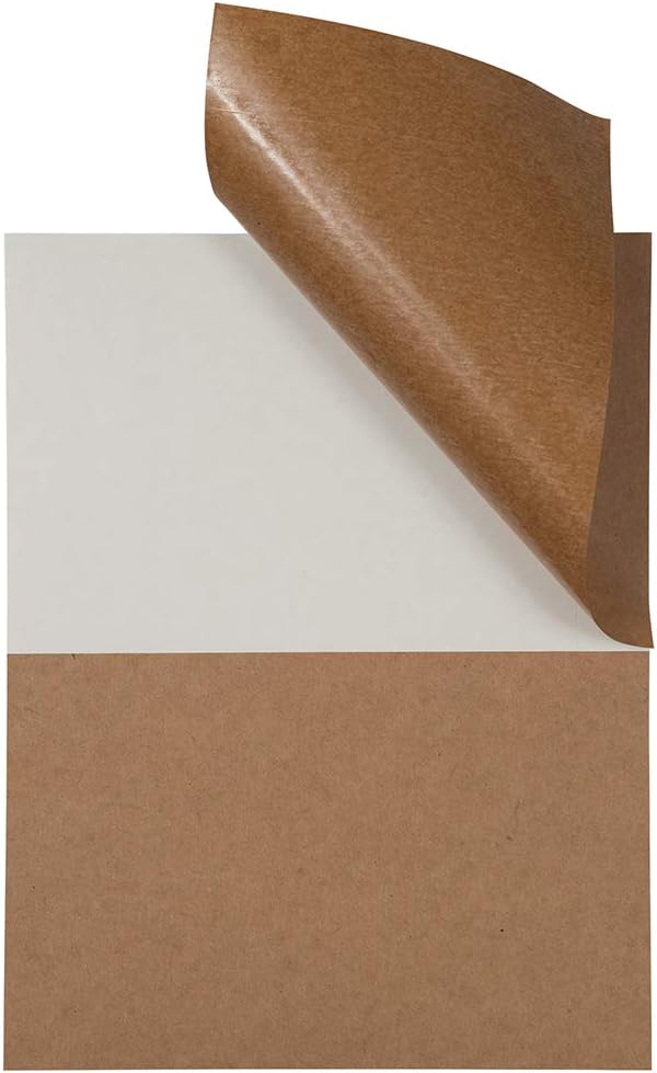 JAM PAPER Shipping Labels - Half Page - 5 1/2 x 8 1/2 - Brown Kraft - 50/Pack