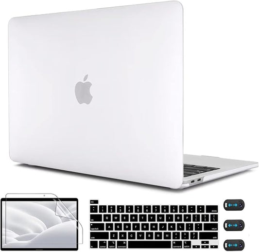 CISSOOK Compatible with MacBook Pro 13 Inch Case 2025-2020 A2338 A2251 A2289 Model, Frosted Clear Hard Shell Case with Keyboard Cover for MacBook Pro 13" M1 M2, Matte Clear