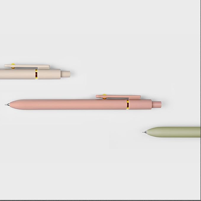 Gel Pens, 6 Pcs 0.5mm Fine Point Smooth Writing Pens Cute Pens, High-End Series Black Ink Pens for Journaling Note Taking, School Office Supplies for Women Men (6 Pcs Gold Morandi)