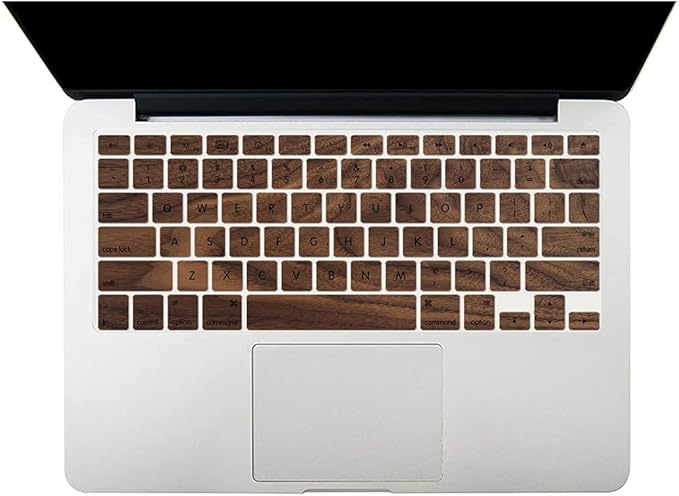 Case Compatible with MacBook Air 13 inch (Models: A1369 & A1466, Older Version 2010-2017), 2 in 1 Plastic Hard Shell Protective Case Cover & Keyboard Protector - Wood Grain