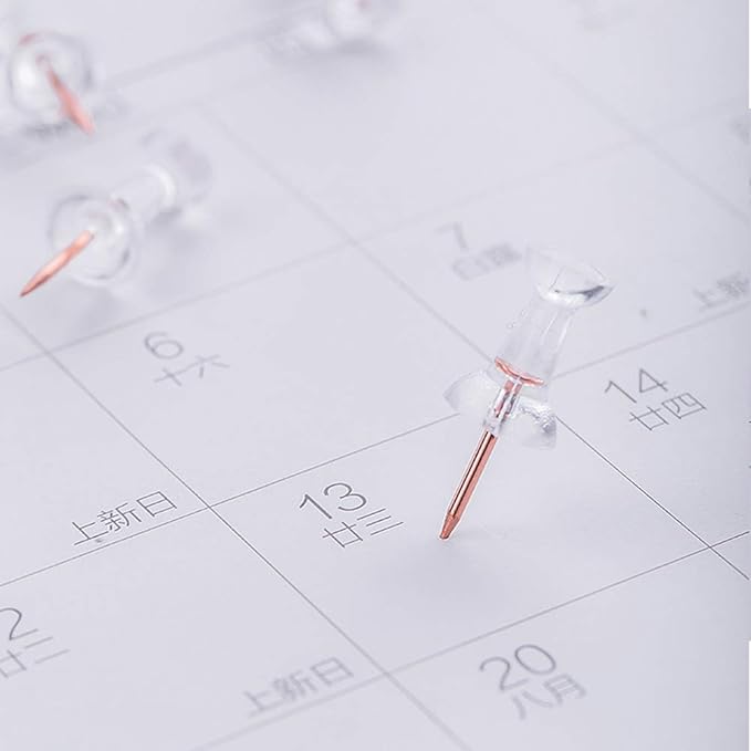 Paper Clips and Binder Clips Set, Metal Assorted Sized Binders with Push Pins, Cute Office Supplies for Desk, Desk Accessories (Square-Rose-Gold)