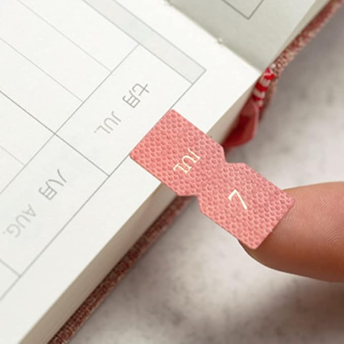 10 Sheets Self Adhesive Tabs Gradient Color Stickers Monthly Calendar Index Tabs for Planners, Journal, Notebook, Agendas and Organizers, Office Supplies (40 Sheets), 88mmx110mm