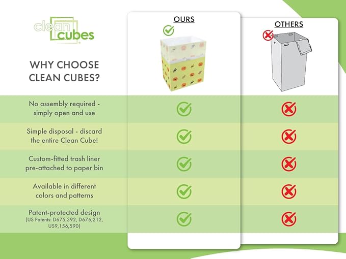 | 13 Gallon Disposable Trash Cans (3-Pack) with Fitted Trash Bags - Reusable Garbage and Recycling Bins for Parties, Events, and More (Halloween - 17" Height x 13.5" Width x 10" Depth)