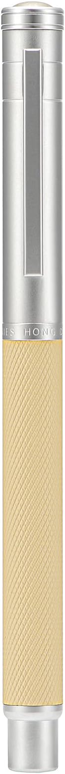 Hongdian Silver Birch Forest Aluminum Fountain Pen Medium Nib with Metal Box Writing Pen Set'1 Count (Pack of 1)