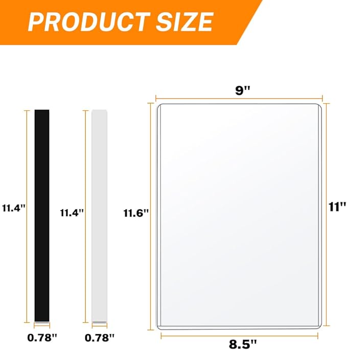 Magnetic Wall Sign Holder 8.5x11 10 Pack, Clear Rigid Plastic Sign Holders with Magnet Strips and Adhesive Strips for Office/Restaurant Door/Display Window Poster/Document