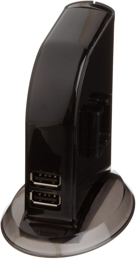 Amazon Basics 7 Port USB 2.0 Hub Tower with 5V/4A Power Adapter, Black