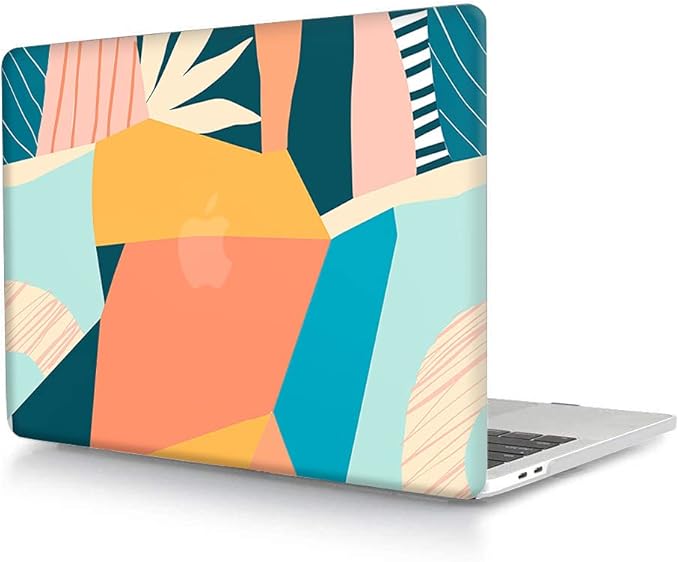 Bandless Case Compatible with MacBook Air 13 inch (Models: A1369 & A1466, Older Version 2010-2017), 2 in 1 Plastic Hard Shell Protective Case Cover & Keyboard Protector - Colored Pattern