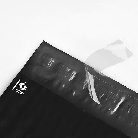 KKBESTPACK 50 Large Poly Mailers 10x13 Shipping Bags for Small Business – Self Sealing Package Envelopes Black