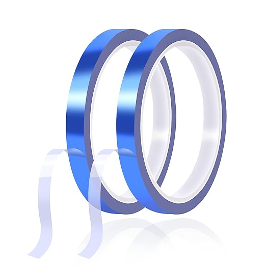 HTVRONT Heat Resistant Tape - 10mm X 33m Blue Heat Transfer Tape 2 Rolls Heat Tape, No Residue High Temperature Tape, High Adhesion Heat Tape for Sublimation, Heat Press, HTV Heat Transfer Tape
