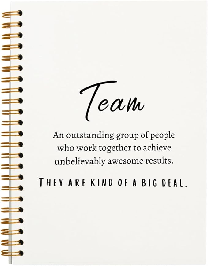 Meeting Notebook for Work, Employee Appreciation Gifts, Team Gifts for Employees, Journals for Writing, Thank You Gifts for Women Men Leader Boss Manager Mentor Coworkers, Blank Notebook 5.5"x8.3"