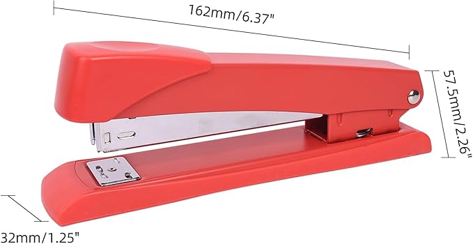Clipco Stapler with 2000 Staples Full Desk Size Red (12-Pack)