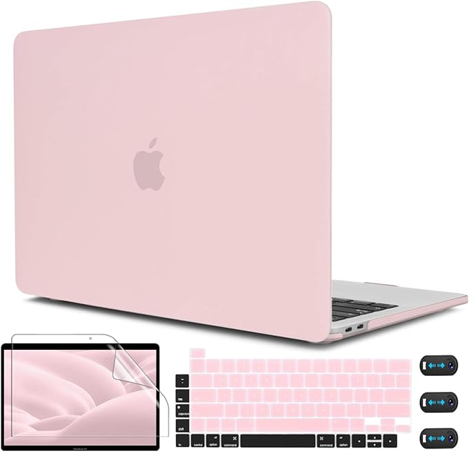CISSOOK Baby Pink Case for MacBook Pro 13 inch 2025-2016 Release Model A2338 A2251 A2289, Plastic Hard Shell Case + Keyboard Cover Compatible with MacBook Pro 13" M2 M1