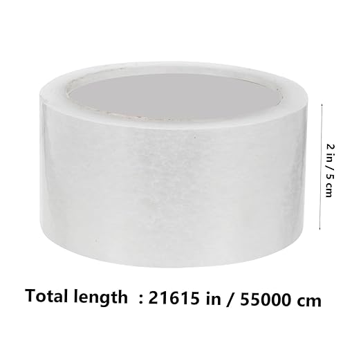 4 Rolls Heavy Duty Transparent Packaging Tape BOPP Adhesive Carton Sealing Tape Multipurpose for Industrial Shipping and Handling