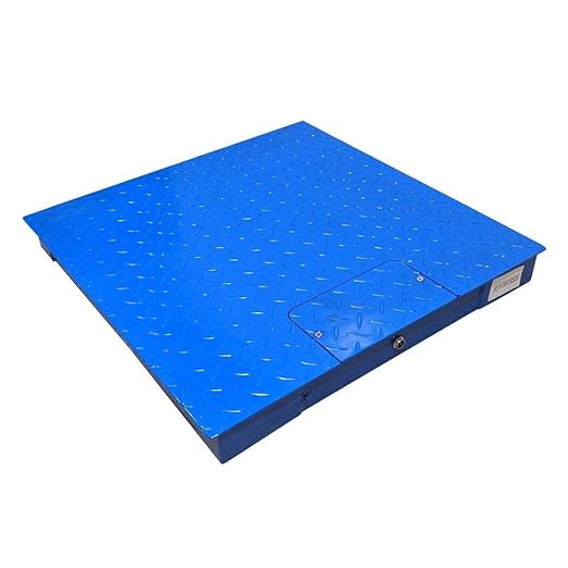 PEC Tools FS Series Professional Grade Steel Floor Scale - Heavy-Duty Pallet Scale and Shipping Scale for Industrial Use - Weighing Scale for Packages Up to 2500x0.2lb - 36x36