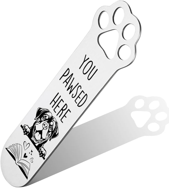 FOKCBOCM Rottweiler Bookmark for Dog Lovers, Book Club Gifts for Readers, Bookworm Bookish Nerd - Silver (DX124)