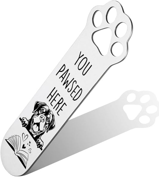 FOKCBOCM Rottweiler Bookmark for Dog Lovers, Book Club Gifts for Readers, Bookworm Bookish Nerd - Silver (DX124)